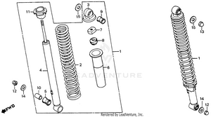 Rear Shock Absorber 77-79 Schematic