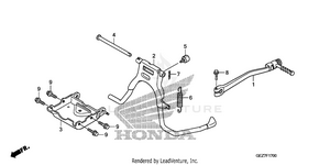 Stand + Kick Starter Arm Schematic