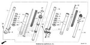Front Fork (crf1100a4/d4) Schematic