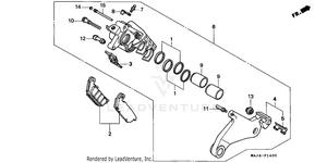 Rear Brake Caliper Schematic