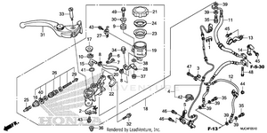Front Brake Master       Cylinder (cbr600ra) Schematic