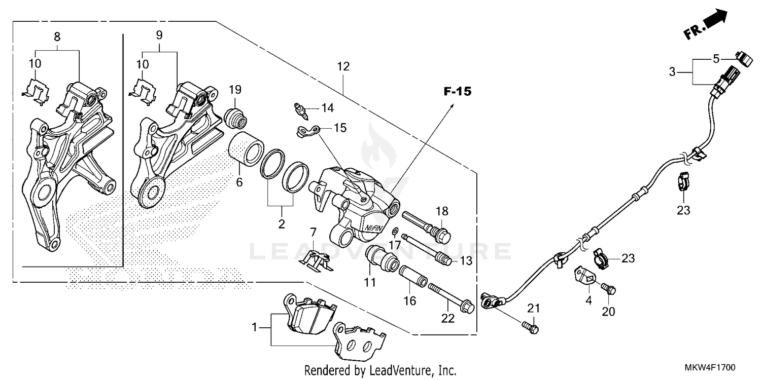 REAR BRAKE CALIPER