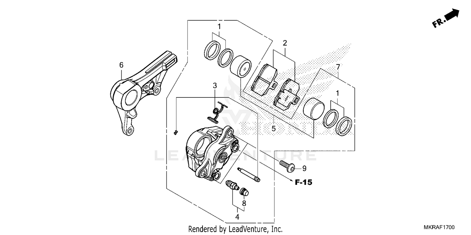 REAR BRAKE CALIPER