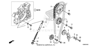 Cam Chain + Tensioner Schematic