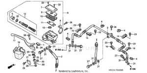 Front Brake Master Cylinder (trx500fa'01-'04/fga'04) Schematic