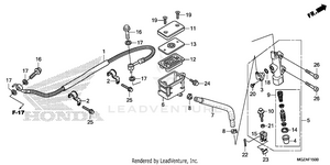 Rear Brake Master        Cylinder (std) Schematic