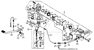 Rear Master Cylinder + Caliper Schematic