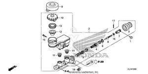 Front Brake Master Cylinder Schematic