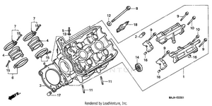 Left Cylinder Head Schematic