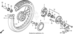 Front Wheel + Front Brake Panel Schematic