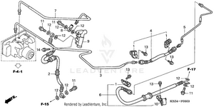 Rear Brake Pipe (abs) Schematic