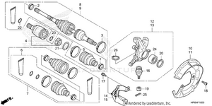 Front Knuckle@front Drive Shaft Schematic