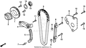 Cam Chain + Tensioner Schematic