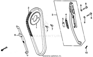Cam Chain + Tensioner Schematic