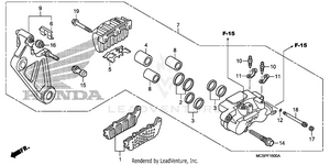 Rear Brake Caliper Schematic