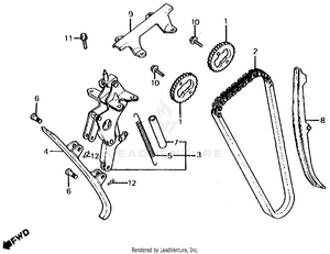 Cam Chain + Tensioner Schematic