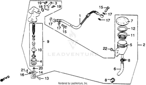Rr. Brake Master Cyl. Schematic