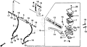 Fr. Brake Master Cyl. 82 Schematic