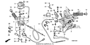 Handle Lever + Switch + Cable Schematic