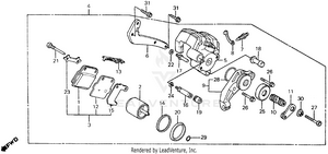 Rear Brake Caliper Schematic