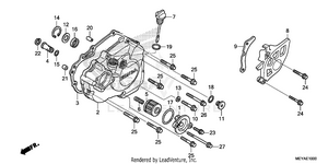 Left Crankcase Cover Schematic