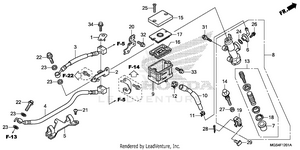 Rear Brake Master        Cylinder (2) Schematic