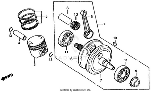 Crankshaft + Piston Schematic