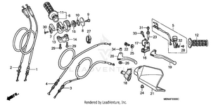 Handle Lever + Switch + Cable Schematic