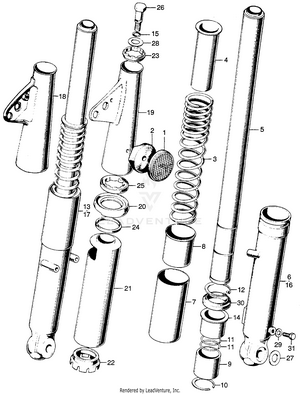 Cb100 Front Fork K2 Schematic