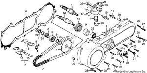 Left Crankcase Cover Schematic