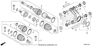 Rear Knuckle@rear Drive  Shaft Schematic