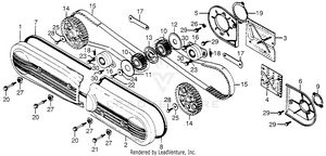 Front Cover + Timing Belt Schematic