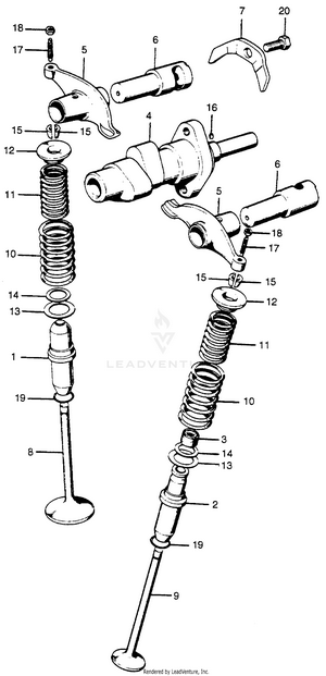 Camshaft + Valve Schematic