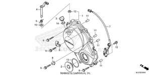 Right Crankcase Cover Schematic