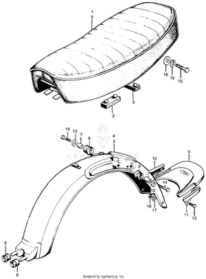 Seat + Rear Fender Schematic