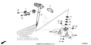 Steering Shaft (trx500fa) Schematic