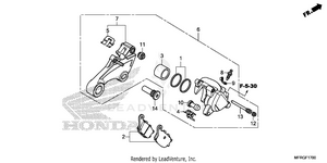 Rear Brake Caliper (1) Schematic