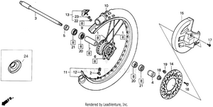 Front Wheel 95-96 Schematic