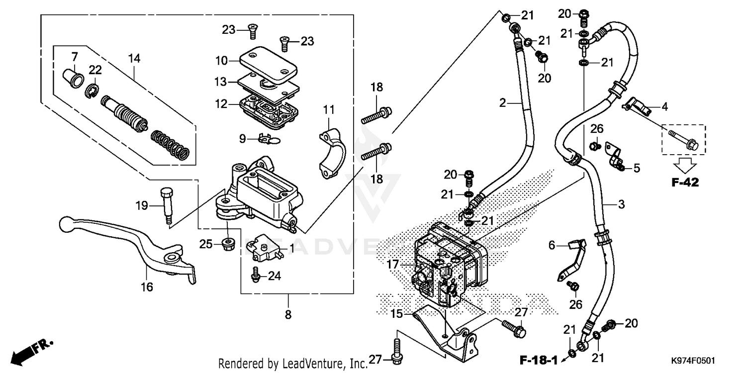 FRONT BRAKE MASTER       CYLINDER (2)