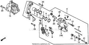 Front Brake Caliper Schematic