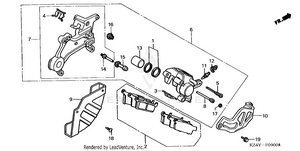 Rear Brake Caliper Schematic