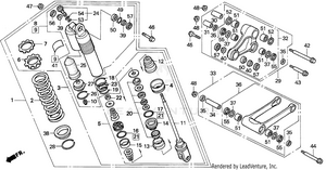 Rear Shock Absorber 92-93 Schematic