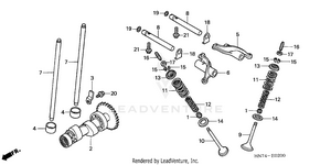 Camshaft + Valve Schematic