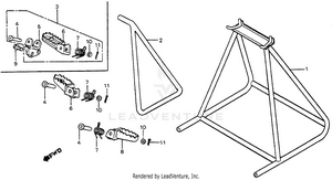 Main Stand + Side Stand + Footpegs Schematic