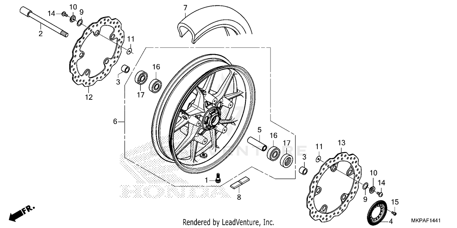 FRONT WHEEL              (CBR500RA'22/'23)