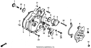 Left Crankcase Cover Schematic