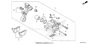 Rear Brake Caliper (1) Schematic