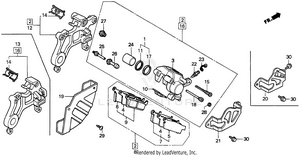 Rear Brake Caliper Schematic