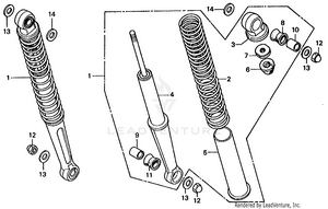 Rear Shock Absorber K4-79 Schematic