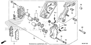 Left Front Brake Caliper Schematic